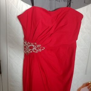 City Triangle Strapless Red Dress